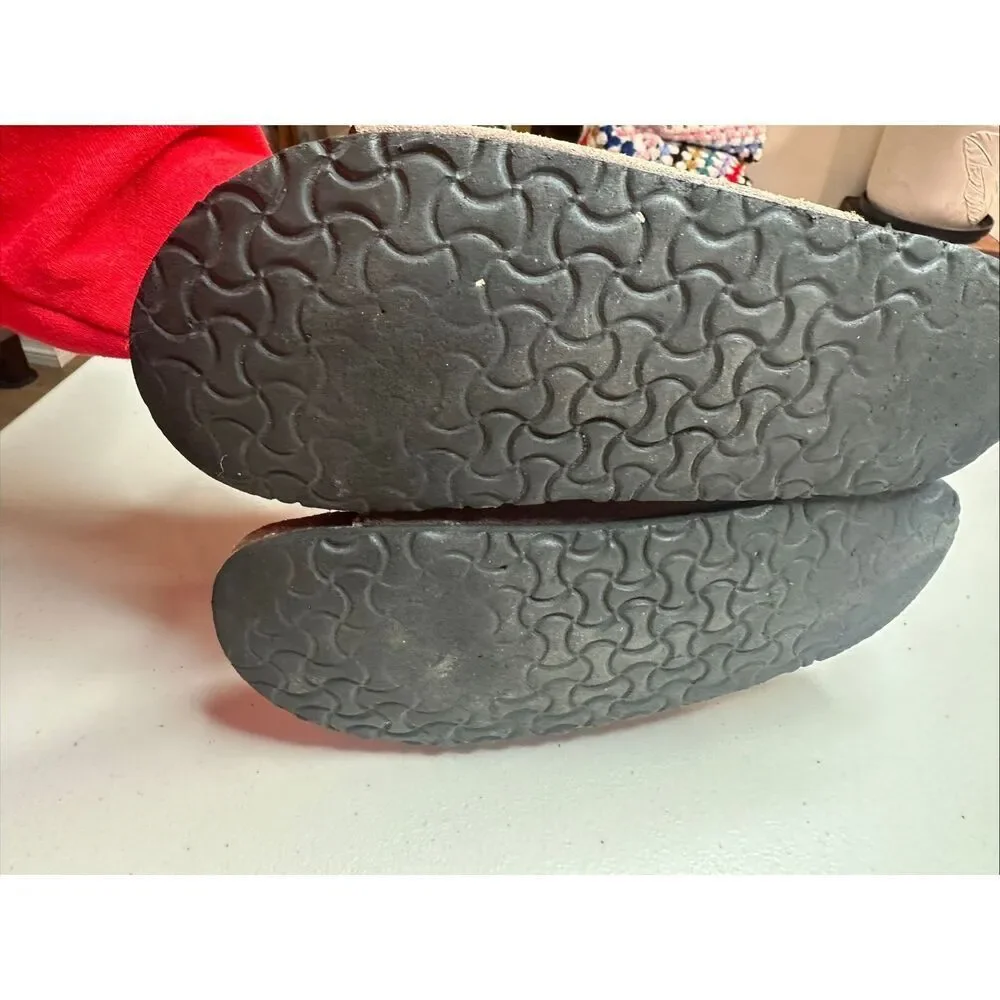 Disney Women's Brown Suede Leather Buckle Cork Sole Strap Sandals Size 8 - Picture 5 of 6